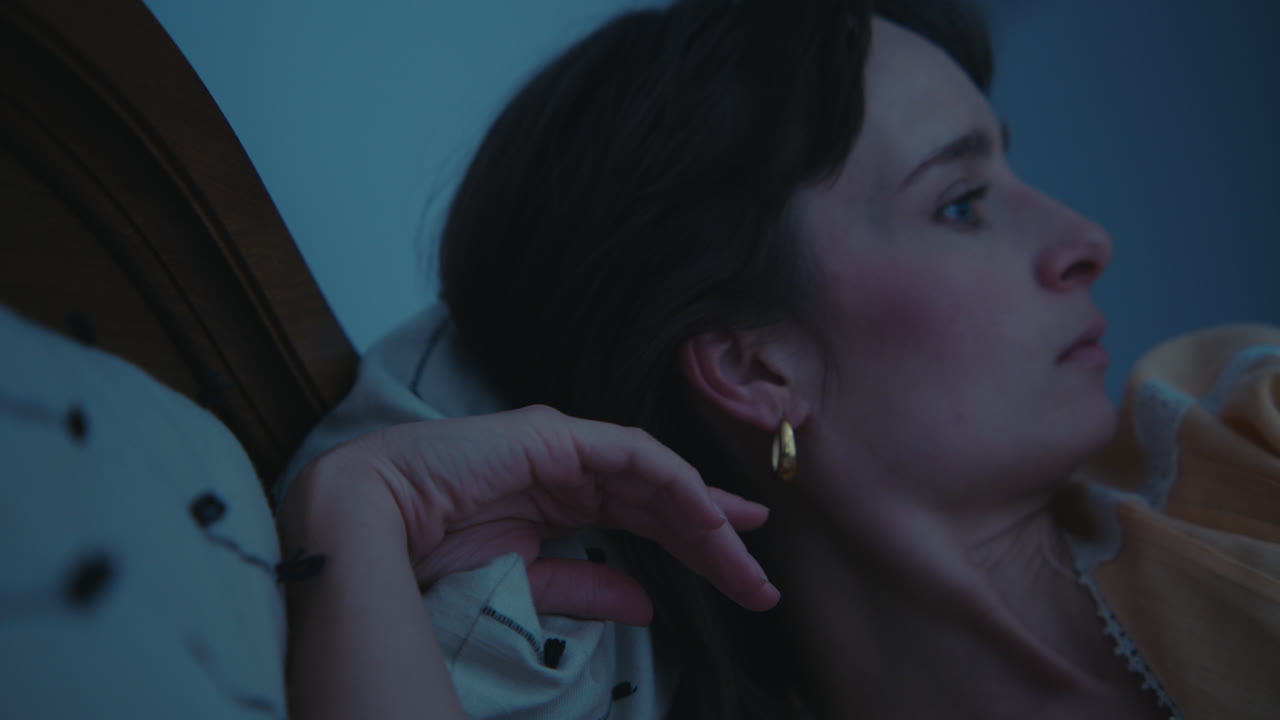 A young woman realises that something is wrong