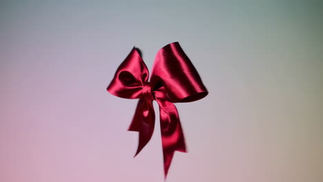 vibrant red satin ribbon and fabric elements