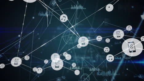 Animation-of-network-of-connections-over-globe