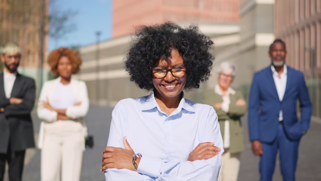 retrato de un equipo de negocios diverso