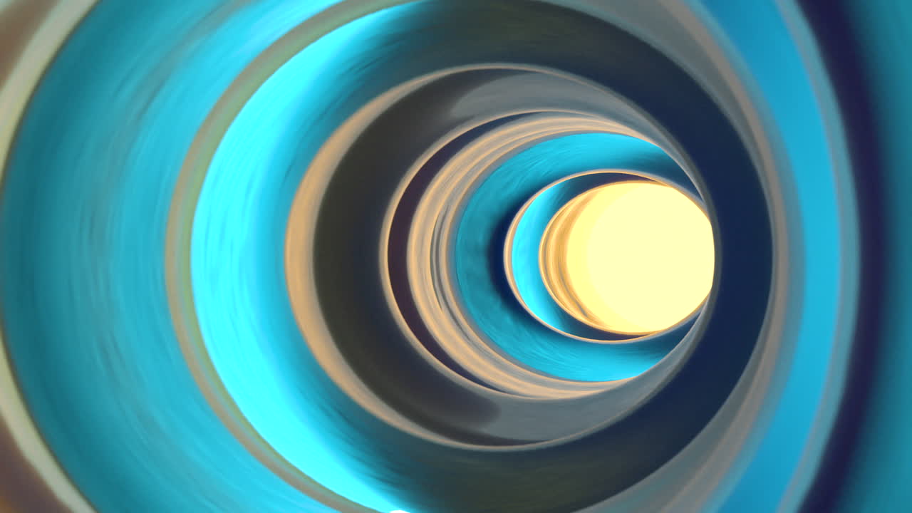 un túnel colorido y brillante, un agujero multicolor, una representación en 3d.