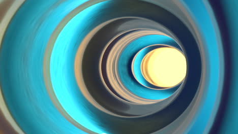 un túnel colorido y brillante, un agujero multicolor, una representación en 3d.