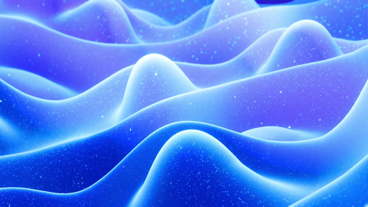 부드러운 파란색 매트 재료의 추상적인 파동, 가운 내부 반임과 모핑 표면에 반이는, 풍경이나 지형과 같은 추상적인 기하학 표면, 3d 노이즈를 추출하거나 이동시키기.