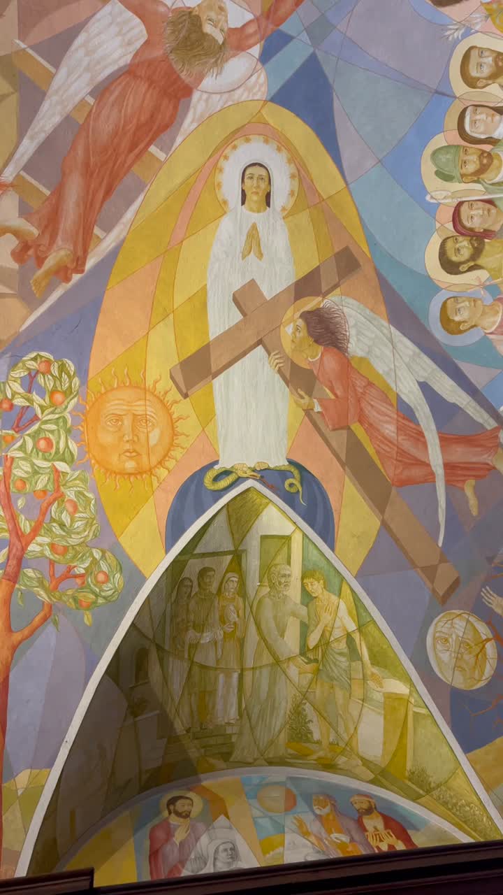 Many times the mystery of God is revealed in the darkness of a fresco or in the prayer of a person who in his solitude trusts God: the virgen Mary virgen