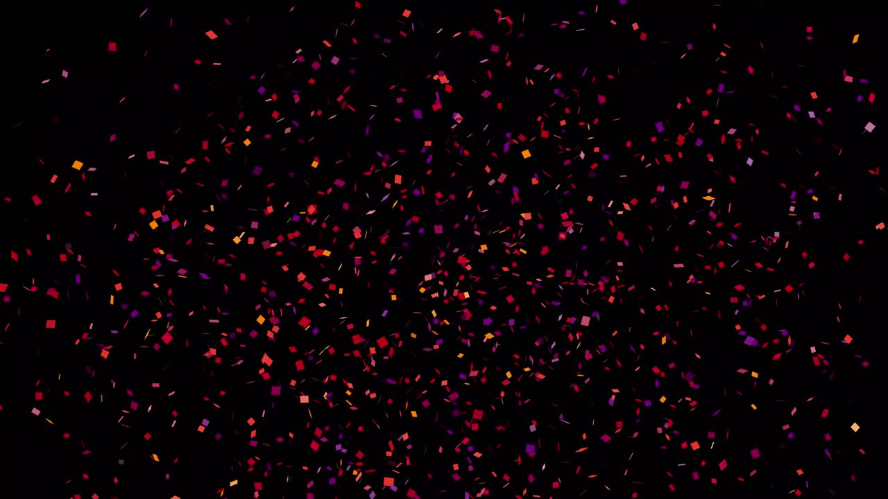 다채로운 파티 콘페티 가을 전환: 밝은 반이는 밝은 반려와 함께 축제 크리스마스 3d 애니메이션 부드럽게 회전, 고립