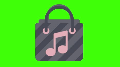 animación del icono del paquete en una pantalla verde