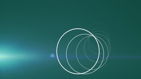 animación de círculos y puntos de luz sobre fondo negro