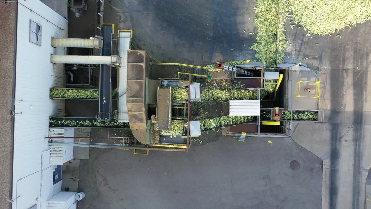 Aerial View of Corn Processing Plant