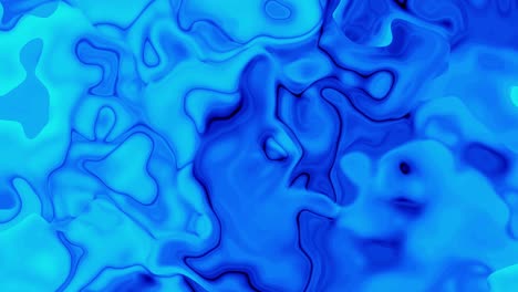 silky blue color liquid ink flowing animation. glossy blue color liquid flow.