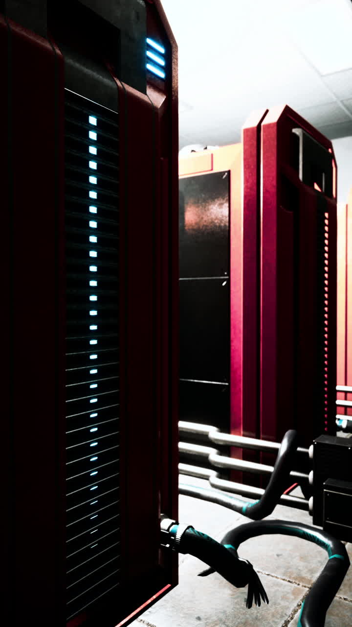 Sala de servidores futurista