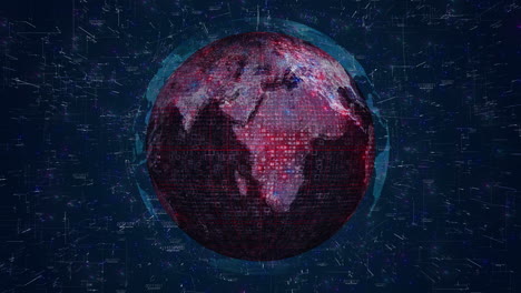 futuristic data globe animation
