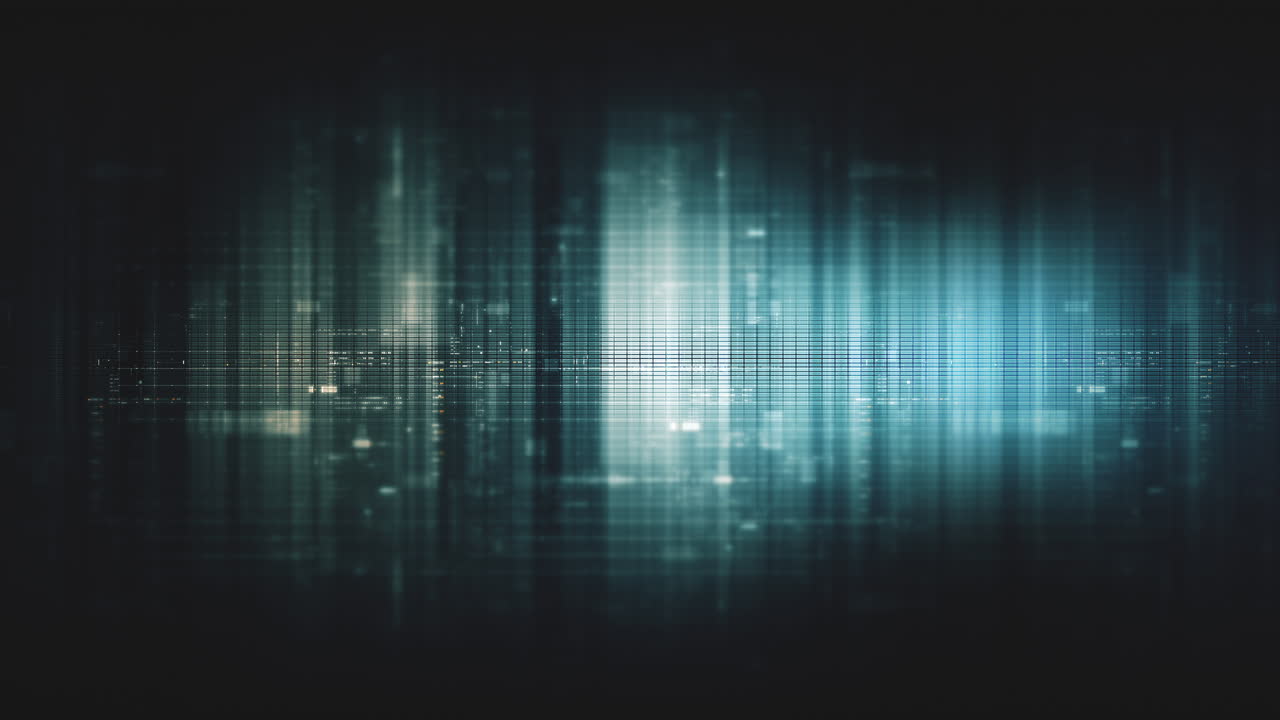 Futuristic screen display matrix, hi-tech digital data telemetry with encrypted numbers, display dynamic background for computer desktop screen display format