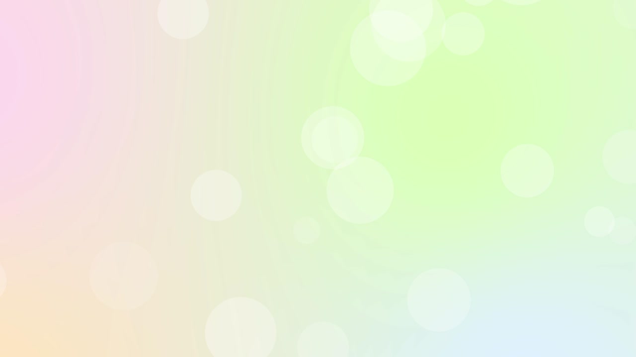 무지개 색의 반이는 그라디언트 배경과 점 애니메이션