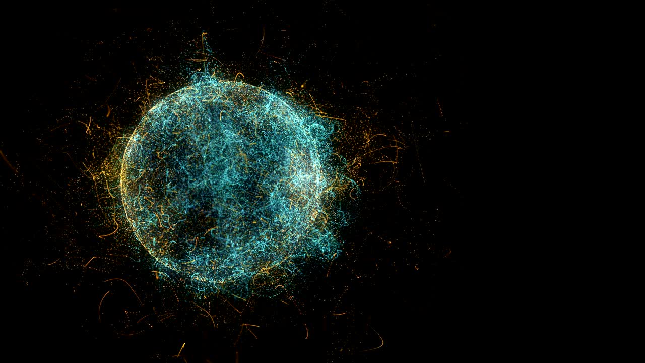 global earth rotating animation future technology with line effect motion business concept