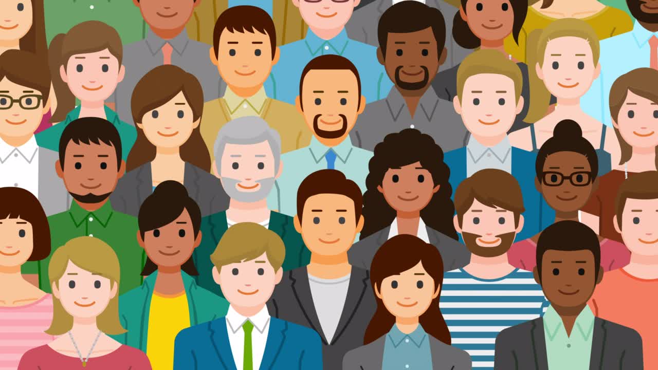 사람들로 가득 차 있습니다.