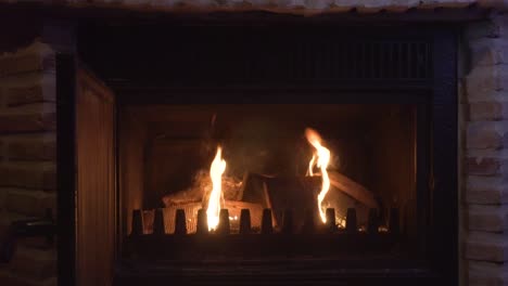 Close-view-of-a-fireplace