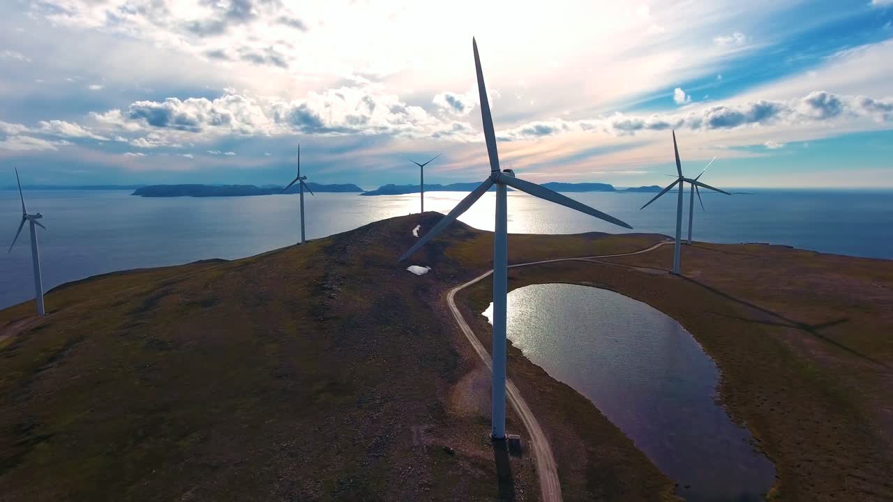 molinos de viento para la producción de energía eléctrica havoygavelen parque de molinos de viento noruega