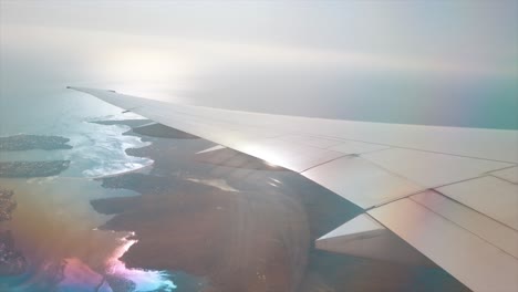 vista aérea de australia desde la ventana del avión antes de aterrizar