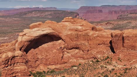moab red rocks on a hot day