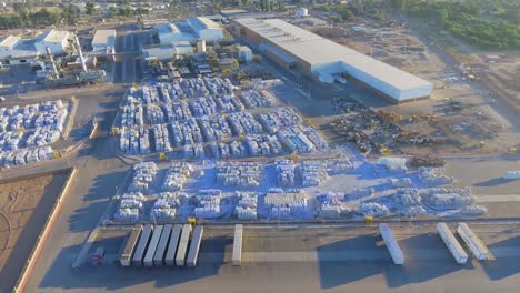 beautiful aerial view industry cargo area