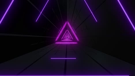 neon pink triangle tunnel