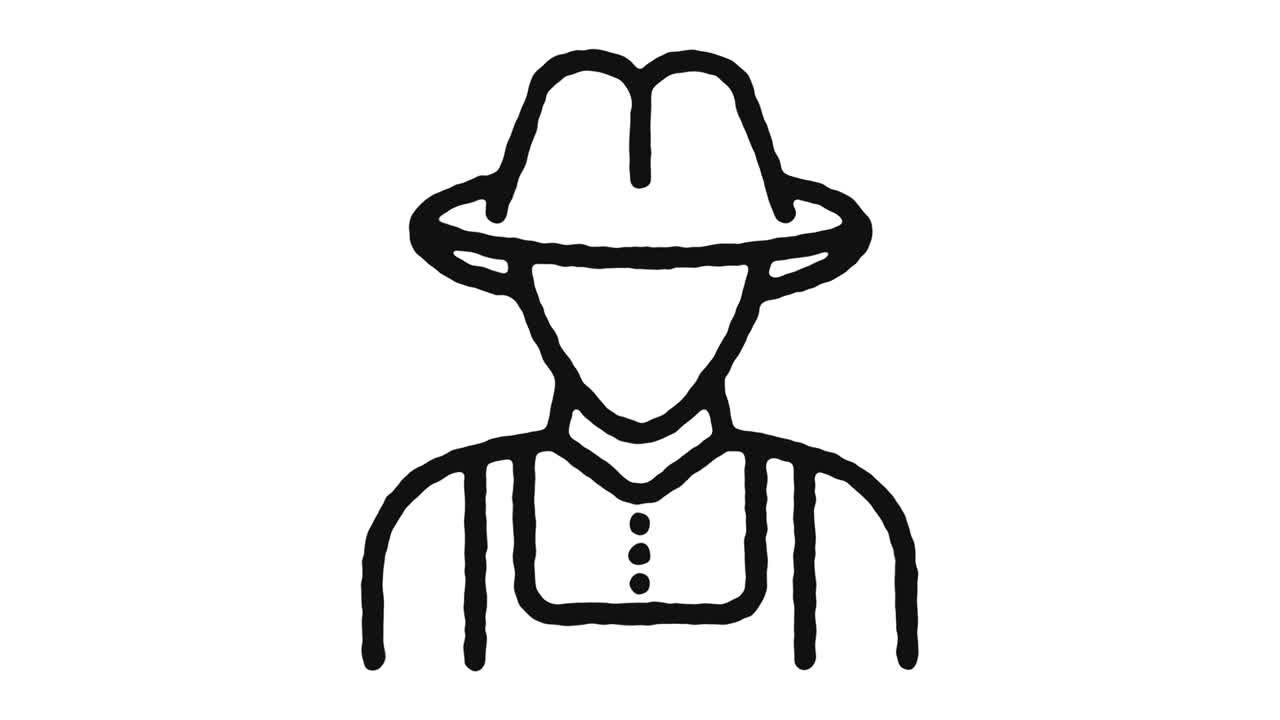 imágenes de animación de íconos de agricultores y canal alfa