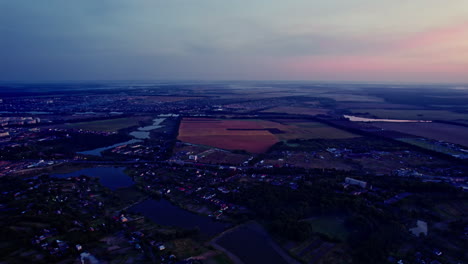 aerial view of ukrainian countryside in the summertime
