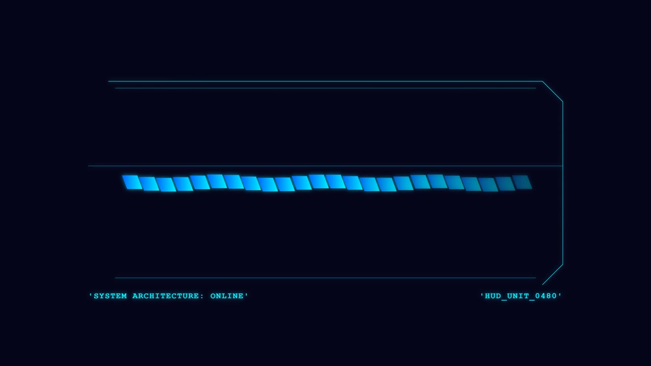 Futuristic Digital HUD Interface Loading Animation