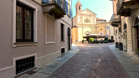 a picturesque street scene in alba, asti