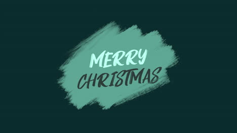 Merry-Christmas-with-green-brush-on-black-background