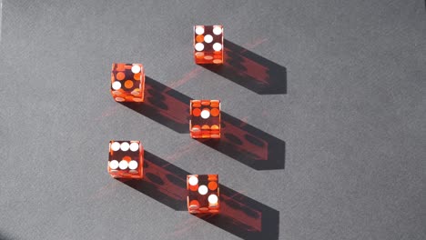 casino dice turning moving shadow