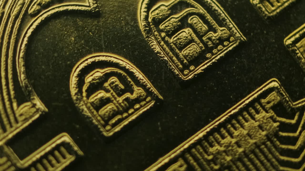 황금 가상 동전 축소 회전