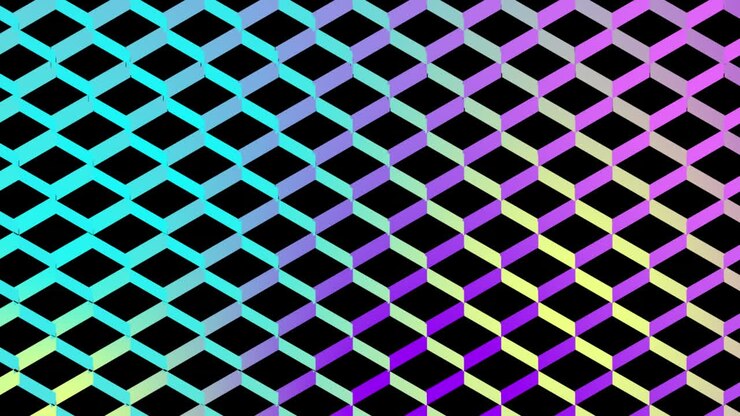 Colourful circcles and relective mesh