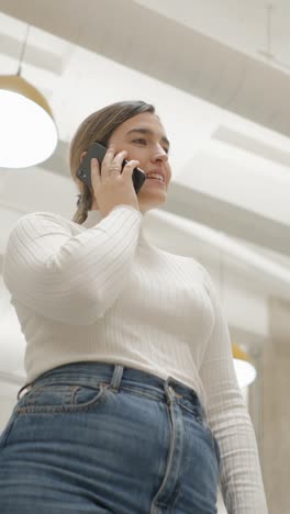 woman talking on a mobile phone
