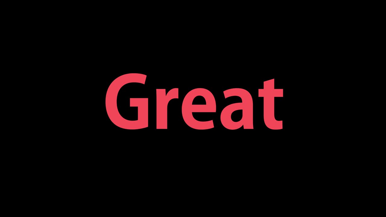Great text animation message motion graphics