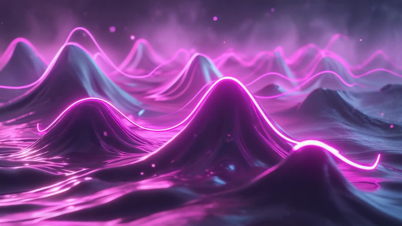 ondas de neón abstractas