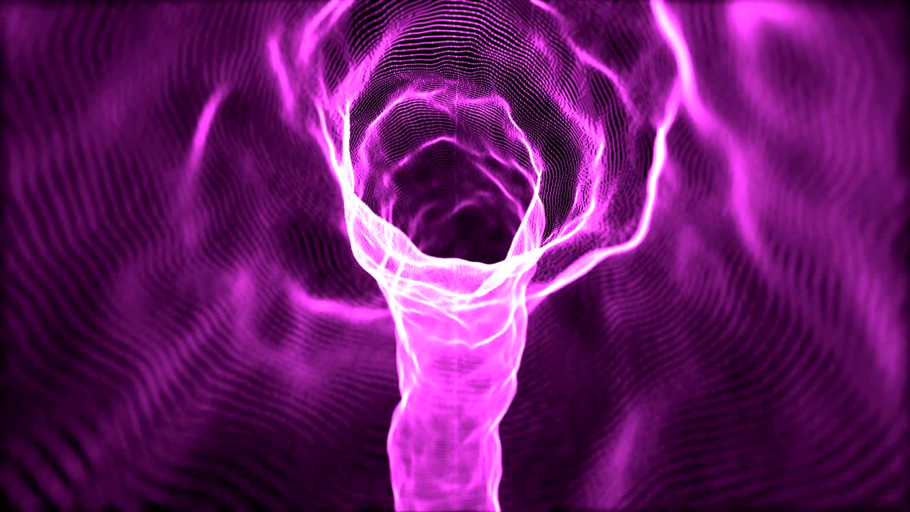 fondo de movimiento sin costuras de partículas de túnel rosa de 4k