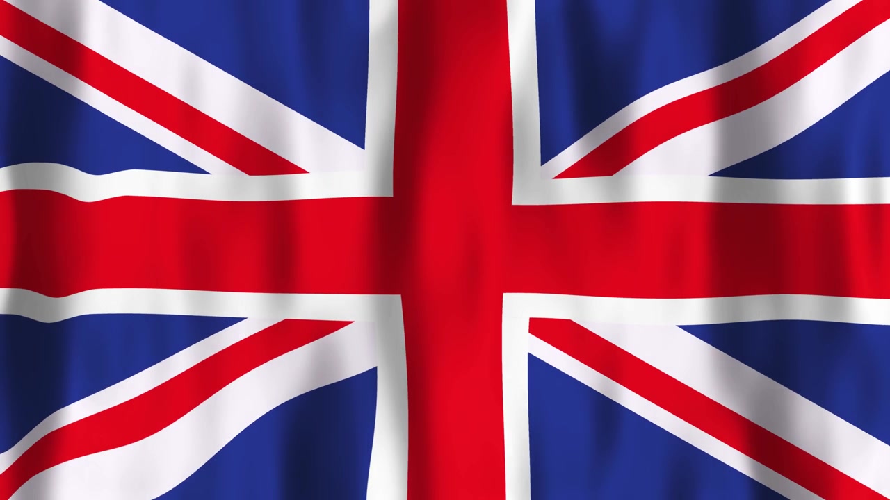 Viftende flagg fra Storbritannia