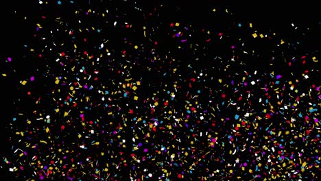 colorful confetti on green screen