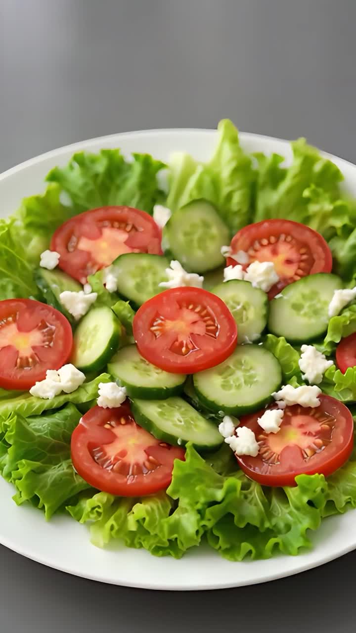 Frisk og sunn salat på uskarp bakgrunn