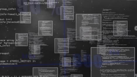 animation of data processing on screens and percent changing