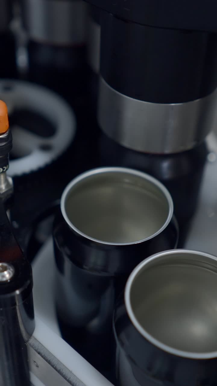 Empty Cans on an Industrial Production Line