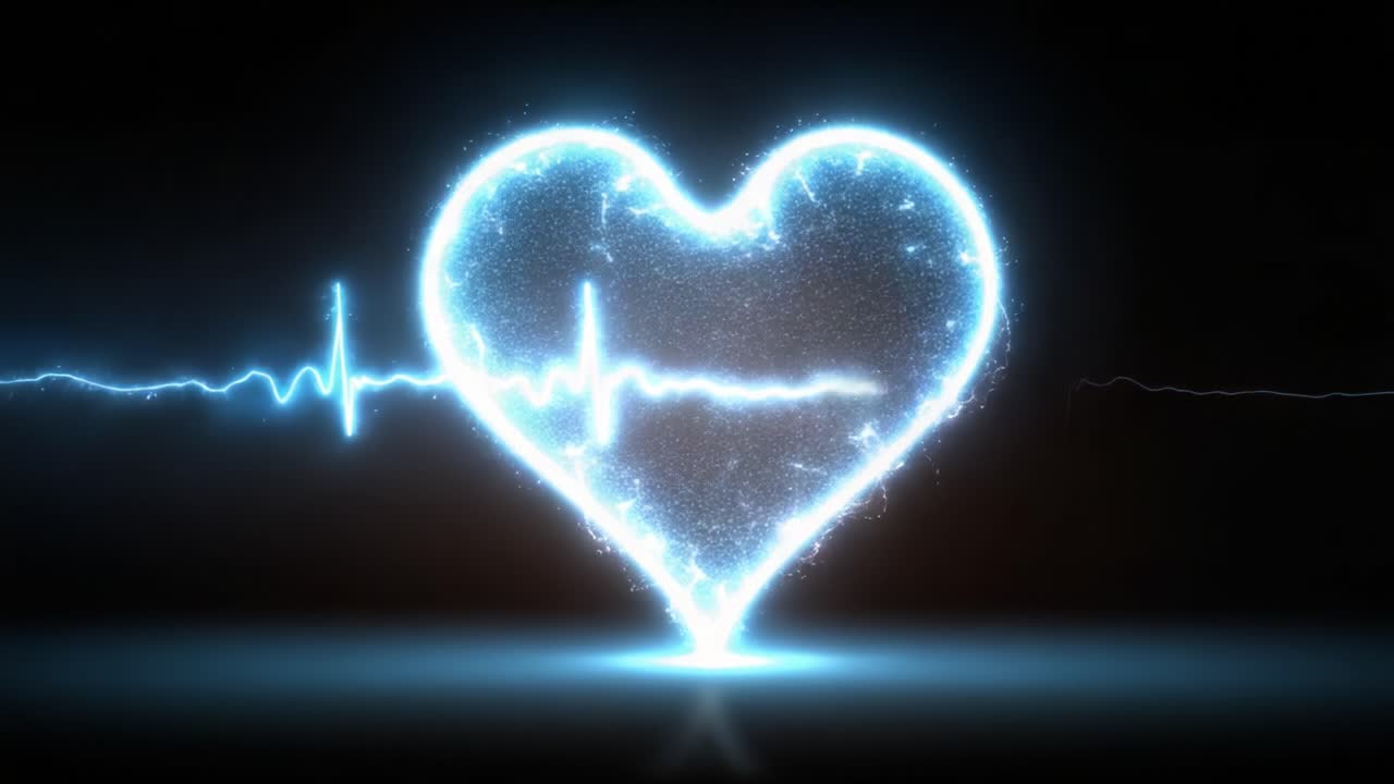A Pulsating Heart: Capturing the Essence of Love through Vibrant Light and Energy, Representing Emotion and Life's Vital Rhythm in Stunning Visuals