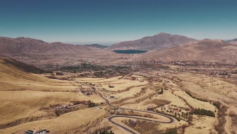 a panoramic aerial image of the entire valley of tafí del valle and el mollar, a true treasure in argentina