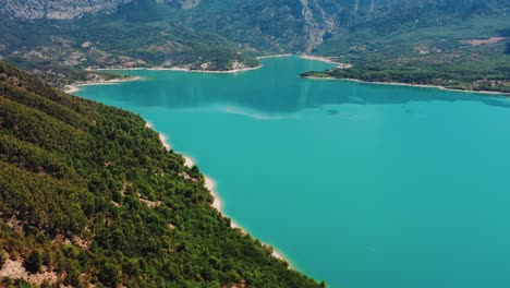 Luftaufnahme-Entlang-Der-Küste-Der-Gorges-Du-Verdon