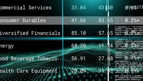 Animación-De-Interfaces-Que-Recopilan-Y-Procesan-Datos-A-Través-De-Ondas-De-Red-Azules,-Sobre-Negro