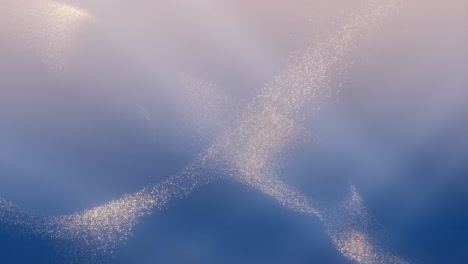 abstract sparkling particles on gradient background