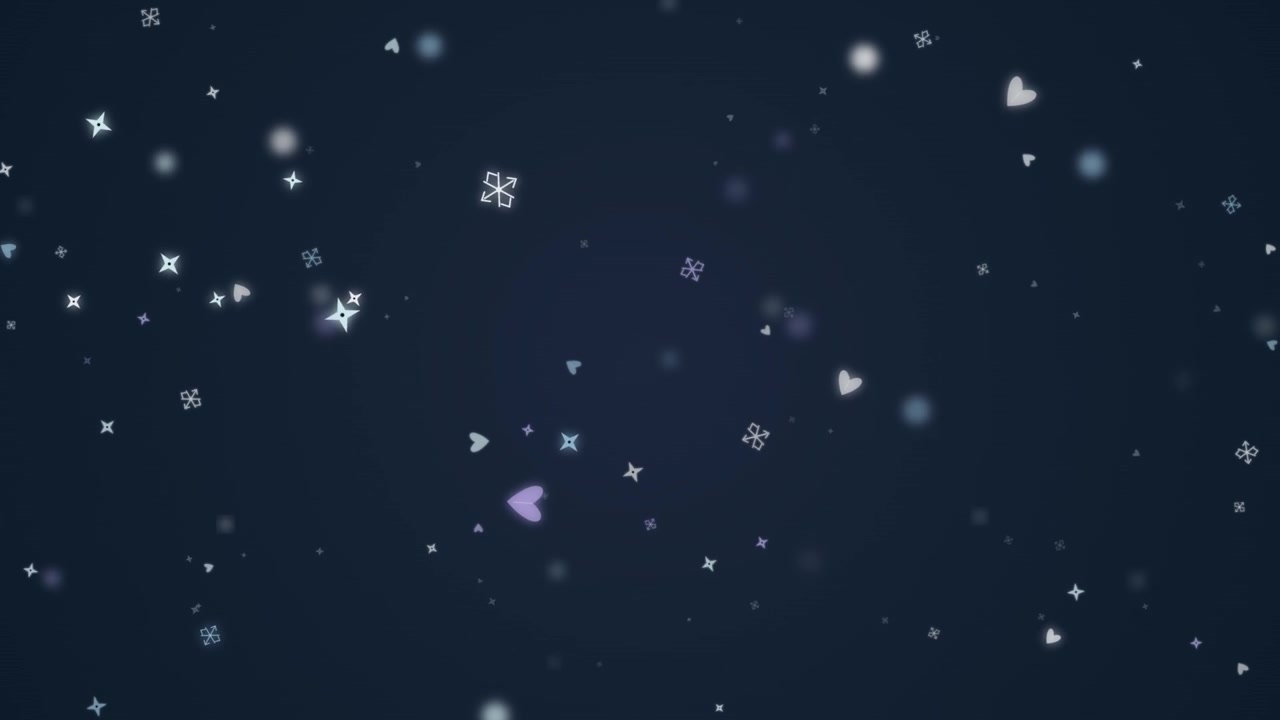 Floating Hearts and Stars Motion Background