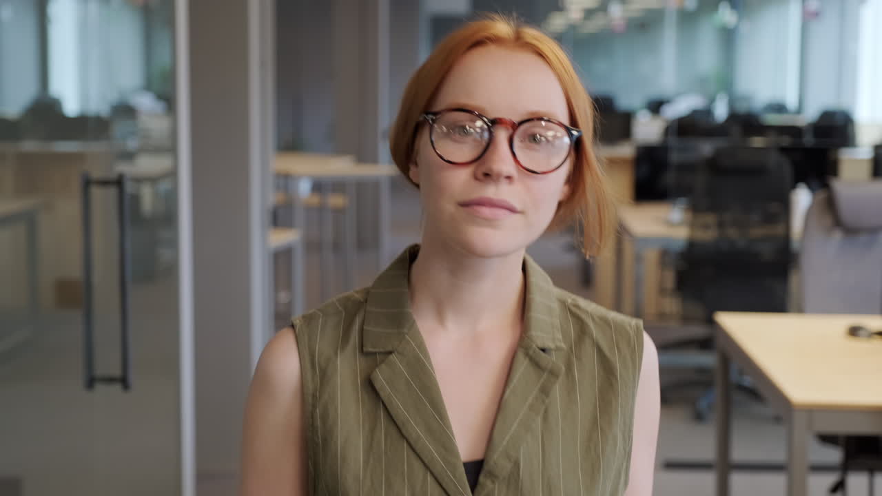 Business Woman Walking In Office