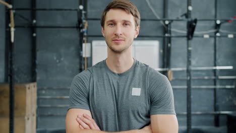 man in gym portrait